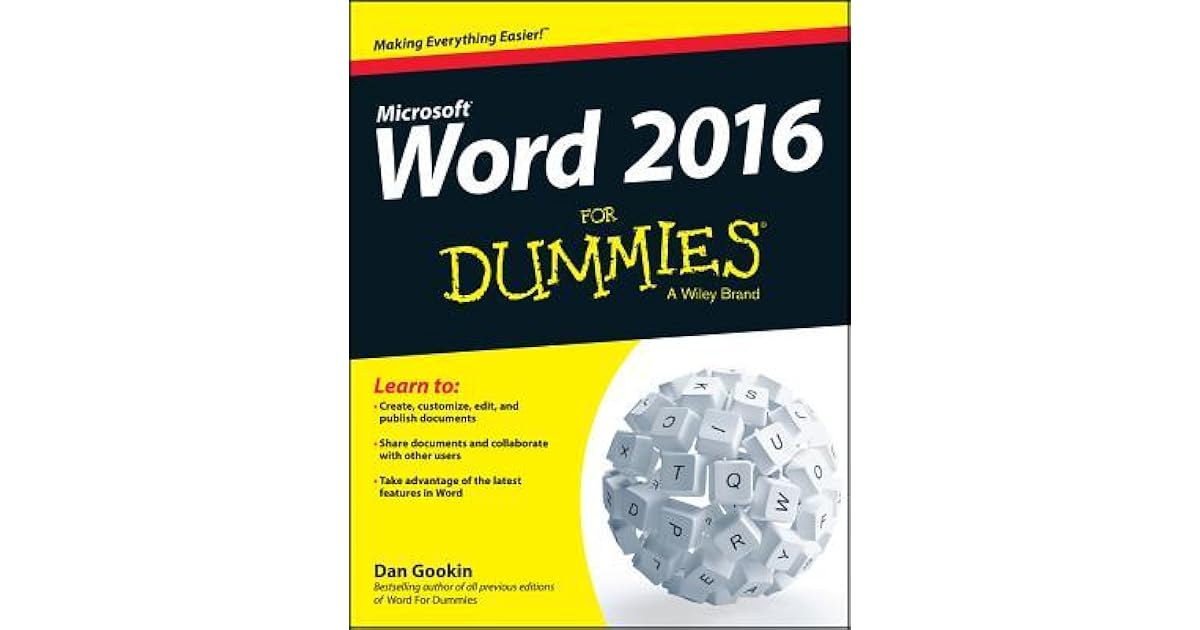 Word 2016 for Dummies by Dan Gookin