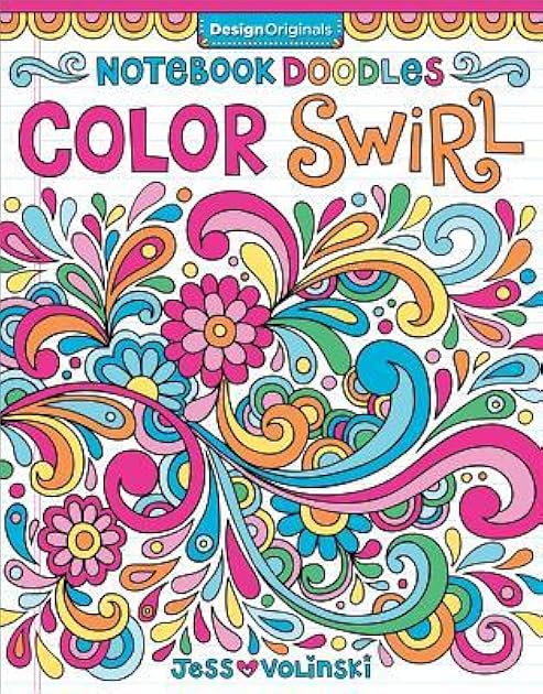 Notebook Doodles Color Swirl: Coloring & Activity Book (Design Originals) 32 Curly, Swirly Designs; Beginner-Friendly Relaxing & Inspiring Art Activities for Tweens, on Extra-Thick Perforated Pages