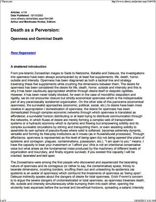 Death as a Perversion: Openness and Germinal Death (Unknown Binding)
