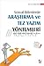 Sosyal Bilimlerde Araştırma ve Tez Yazım Yöntemleri