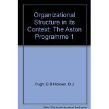 Organizational Structure in its context: The Aston Programme I