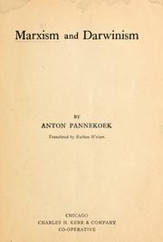 Marxism and Darwinism (Nook)