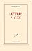 Lettres à Yves