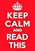 Keep Calm And Read This Devotinal