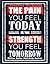 The Pain You Feel Today Is The Strength You Feel Tomorrow