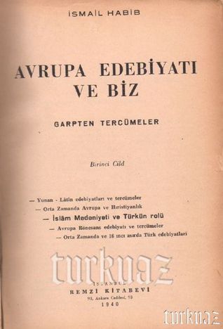 Avrupa Edebiyatı ve Biz