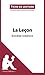 La Leçon de Eugène Ionesco (Fiche de lecture): Analyse complète et résumé détaillé de l'oeuvre (French Edition)