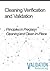 Introduction to Cleaning Verification and Validation: Principles in Precision Cleaning and Cleaning Validation