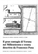 Il gran contagio di Verona di Francesco Pona.  Edizione fotostatica a cura di Gian Paolo Marchi