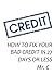 HOW TO FIX YOUR BAD CREDIT ...