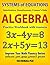Systems of Equations: Substitution, Simultaneous, Cramer's Rule: Algebra Practice Workbook with Answers (Improve Your Math Fluency)
