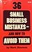36 Small Business Mistakes and How to Avoid Them