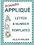 Printable Applique Letter & Number Templates: Alphabet patterns with uppercase and lowercase letters, numbers 0-9, and symbols, for sewing, quilting, fabric, crafts