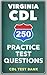 250 Virginia CDL Practice Test Questions by CDL Test Bank