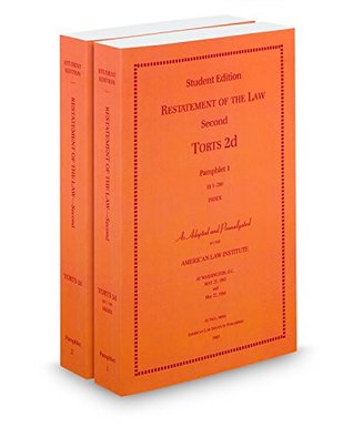 Restatement of the Law (2d) of Torts, softcover 2 Vols ed. by American ...