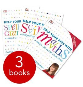 DK Help Your kids With Spelling & Grammer Maths Science Collection - 3 Book Box Set by Carol Vorderman (2012-11-08)