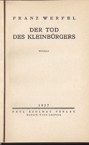 Der Tod des Kleinbürgers (Paperback)