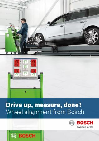 Drive up, measure, done!; Wheel alignment from Bosch
