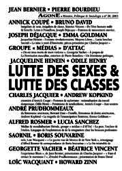 Lutte des sexes & luttes des classes (Agone, #28)