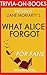 Liane Moriarty's What Alice Forgot - For Fans (Trivia-On-Books)