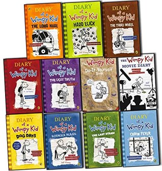 Diary of a Wimpy Kid Collection 11 Books Set Pack by Jeff Kinney (The Long Haul, Hard Luck, The Third Wheel, Cabin Fever, The Ugly Truth, Dog Days, The Last Straw, Rodrick Rules, Do-It-Yourself Book, The Wimpy Kid Movie Diary)