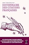 Book cover for Dictionnaire des citations françaises (essai, témoignage)