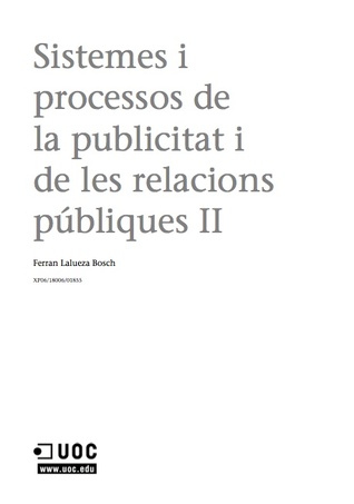 Sistemes i processos de la publicitat i de les relacions públiques, II