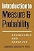Introdction to Measure and Probability