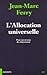 L'allocation universelle by Jean-Marc Ferry