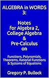 ALGEBRA in WORDS ...