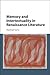 Memory and Intertextuality in Renaissance Literature by Raphael Lyne