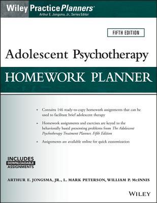Adolescent Psychotherapy Homework Planner, 5th Edition