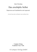 Das Erschöpfte Selbst: Depression Und Gesellschaft In Der Gegenwart