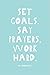 Set Goals. Say Prayers. Work Hard