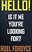Is it me you're looking for?