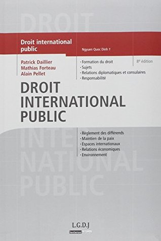 DROIT INTERNATIONAL PUBLIC - 8ÈME ÉDITION (Paperback)