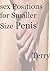 SEX Position for Smaller size penis: Size does not matter