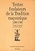 Textes fondateurs de la tradition maçonnique (Les ecritures s... by Patrick Negrier