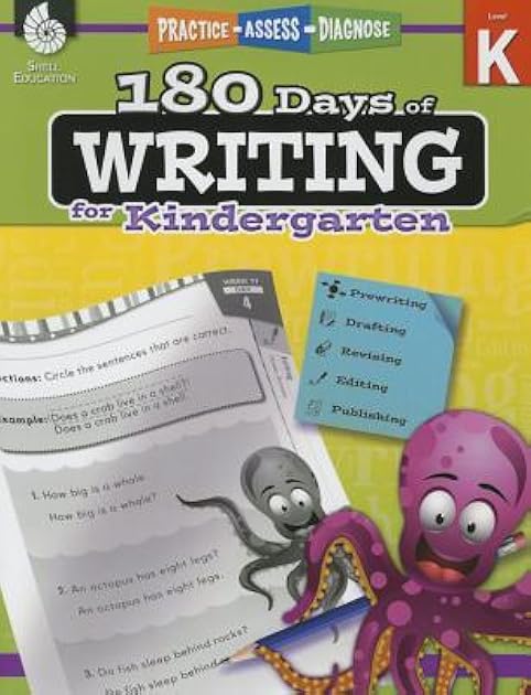 180 Days of Writing for Kindergarten - An Easy-to-Use Kindergarten Writing Workbook to Practice and Improve Writing Skills (180 Days of Practice)