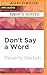Don't Say a Word (Don't Cry, #2)