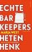 Echte barkeepers heten Henk by Marja West