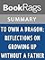 Summary & Study Guide To Own a Dragon: Reflections on Growing up Without a Father by Don Miller