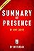 Summary, Analysis & Review of Amy Cuddy's Presence by Instaread