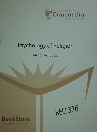 Psychology of Religion RELI 376