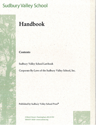 Sudbury Valley School Handbook (Paperback)