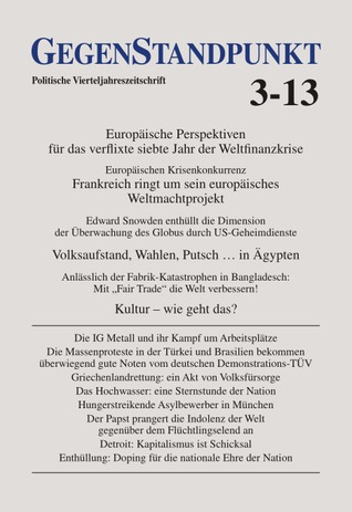 GegenStandpunkt 3-13. Politische Vierteljahreszeitschrift (Paperback)