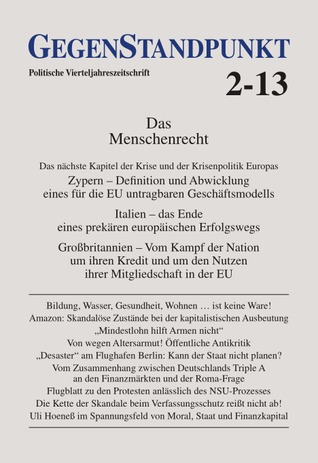 GegenStandpunkt 2-13. Politische Vierteljahreszeitschrift (Paperback)