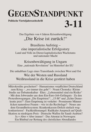 GegenStandpunkt 3-11. Politische Vierteljahreszeitschrift (Paperback)