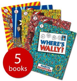 Where's Wally? Books: 5 Large Picture Books and 1 Sticker Book (Where's Wally? / Where's Wally Now? / Where's Wally? The Fantastic Journey / Where's Wally? The Wonder Book / Where's Wally? In Hollywood)