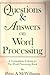Questions & Answers on Word Processing